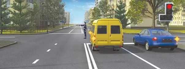 Дорожная ситуация к вопросу 6 билета ПДД №10