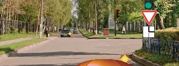 Дорожная ситуация к вопросу 13 билета ПДД №18