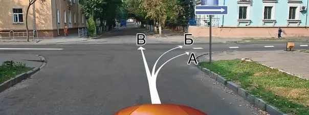 Дорожная ситуация к вопросу 8 билета ПДД №18
