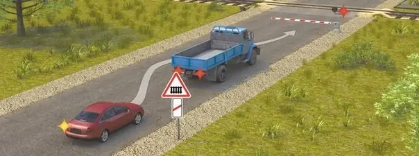 Дорожная ситуация к вопросу 16 билета ПДД №2