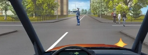Дорожная ситуация к вопросу 13 билета ПДД №23