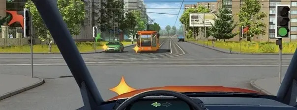 Дорожная ситуация к вопросу 13 билета ПДД №28
