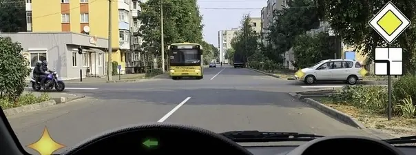 Дорожная ситуация к вопросу 15 билета ПДД №30
