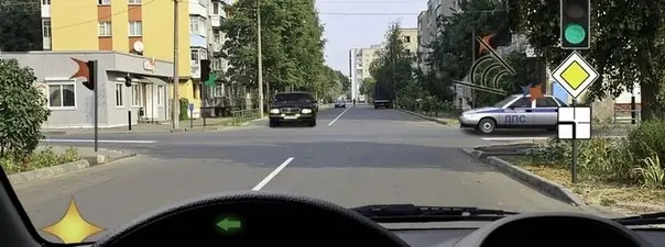Дорожная ситуация к вопросу 13 билета ПДД №38
