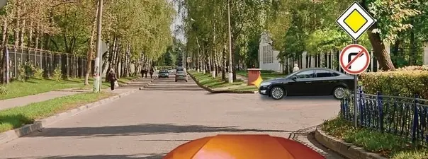 Дорожная ситуация к вопросу 7 билета ПДД №38