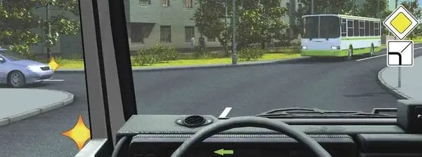 Дорожная ситуация к вопросу 15 билета ПДД №10