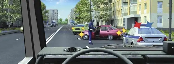Дорожная ситуация к вопросу 6 билета ПДД №19