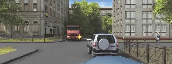 Дорожная ситуация к вопросу 7 билета ПДД №21
