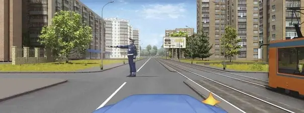 Дорожная ситуация к вопросу 13 билета ПДД №27