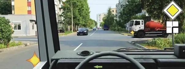 Дорожная ситуация к вопросу 15 билета ПДД №28