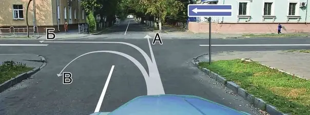 Дорожная ситуация к вопросу 4 билета ПДД №32