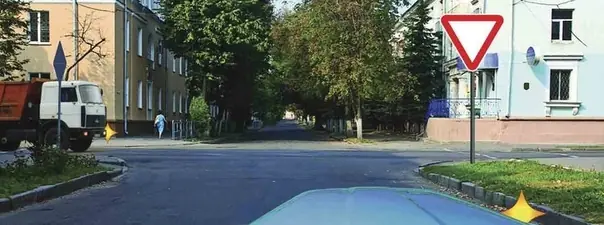 Дорожная ситуация к вопросу 15 билета ПДД №38